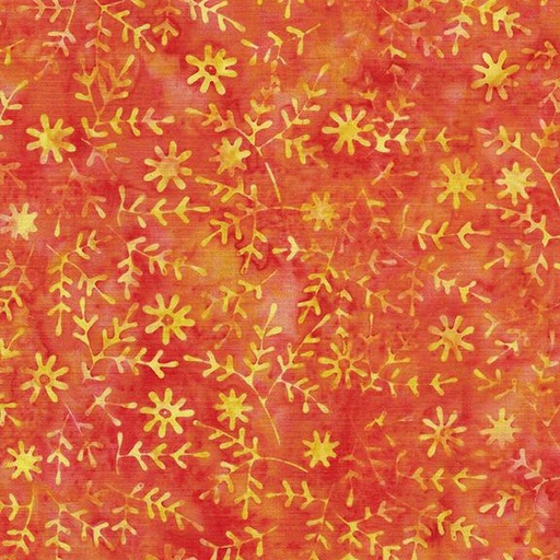 [112433282] Sprig With Small Daisy-Orange Vermillion