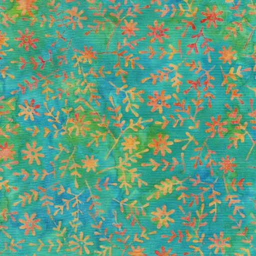 [112433840] Sprig With Small Daisy-Multi Blue Green Marbles