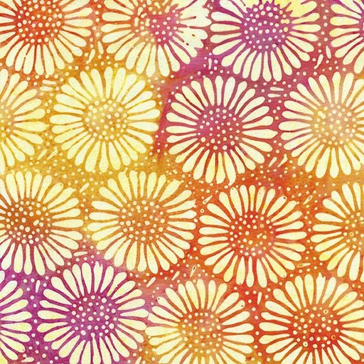 [112430810] Large Daisy-Multi Pink Orange Sunset