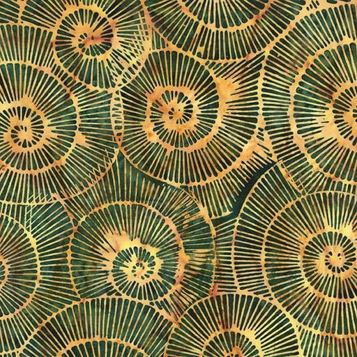 [112518835] Fossil Sprial-Multi Green Brown Pinecone
