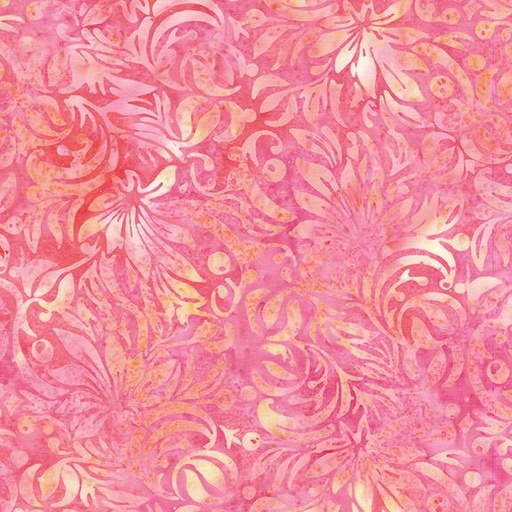 [712517810] Square Floral-Multi Pink Orange Sunset