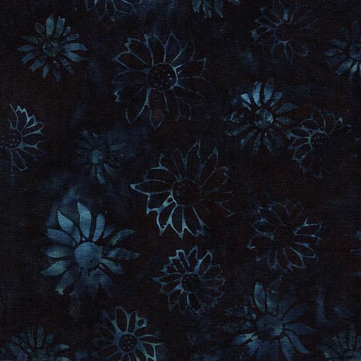 [912503595] Flower Heads-Blue Midnight Blue