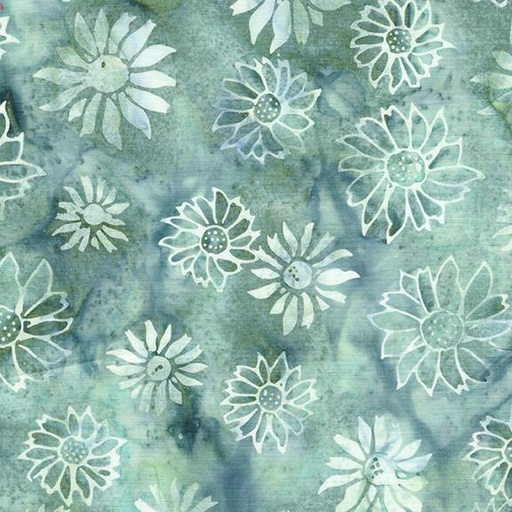 [912503855] Flower Heads-Multi Grey Teal Iceberg