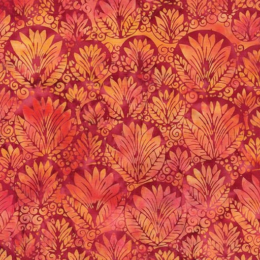 [512505809] Cirlce Leaf-Multi Red Orange