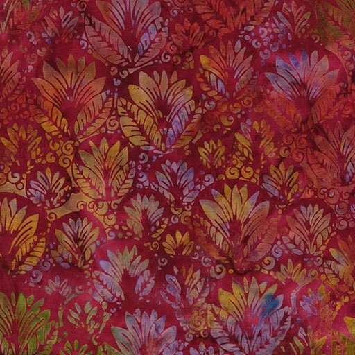 [512505822] Cirlce Leaf-Multi Green Gold Magenta