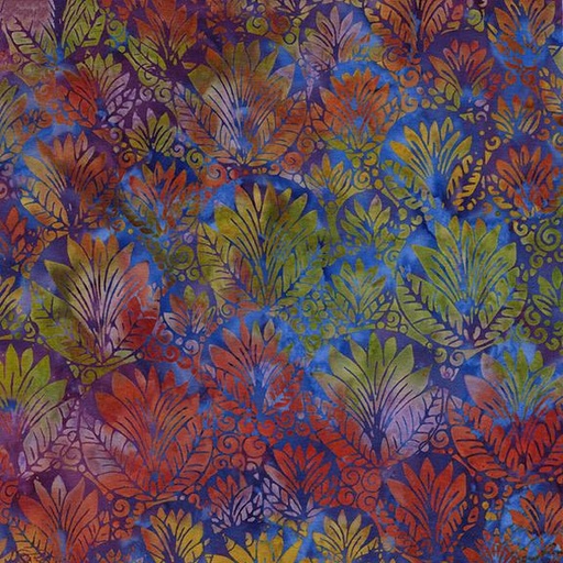 [512505850] Cirlce Leaf-Multi Purple Green Flourite