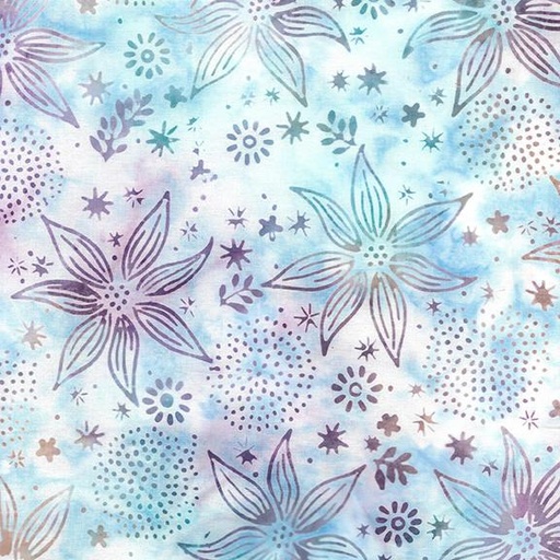 [712408882] 712408882 / Large Floral Mix-Multi Blue Teal White Magenta