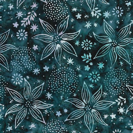 [712408960] 712408960 / Large Floral Mix-Teal