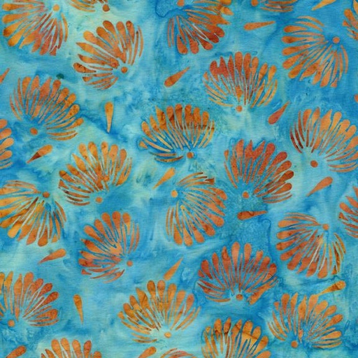 [712526925] 712526925 / Floral Fan Tossed-Teal Mermaid