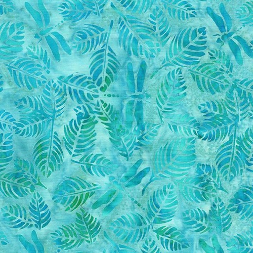 [112505915] 112505915 / Dragonfly Leaves-Teal Sea Glass