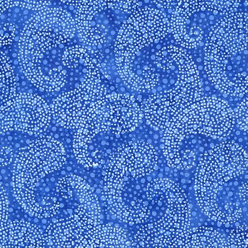 [112514545] 112514545 / Mini Dot Paisley-Blue Bluebird