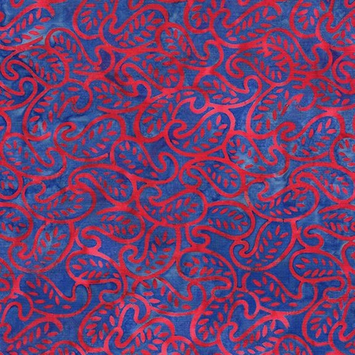 [112513817] 112513817 / Mini Leaf Paisley-Multi Red Blue