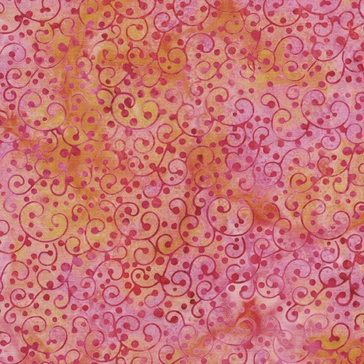 [112511810] 112511810 / Dot Swirl-Multi Pink Orange Sunset