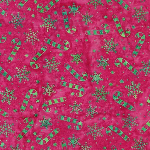 [122405335] 122405335 / Candy Cane Snowflakes-Red Coral