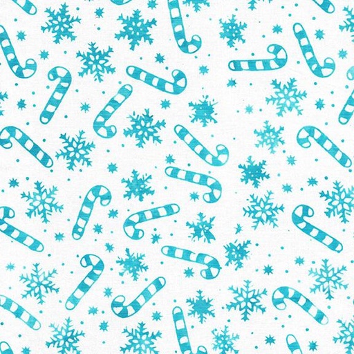 [122405708] 122405708 / Candy Cane Snowflakes-White