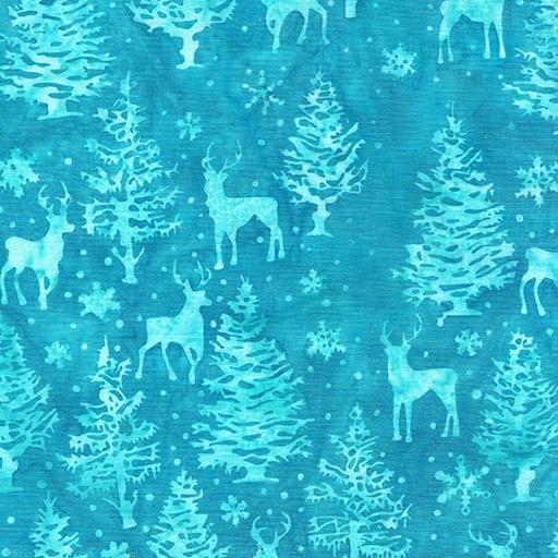 [122407940] 122407940 / Trees and Deer-Teal Surf