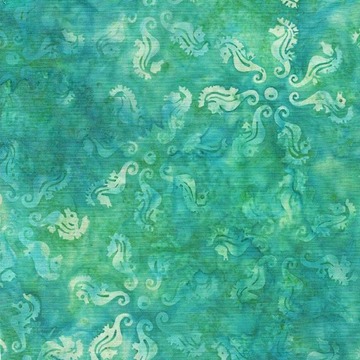 [922404970] 922404970 / Seahorse Medallion-Teal Parakeet