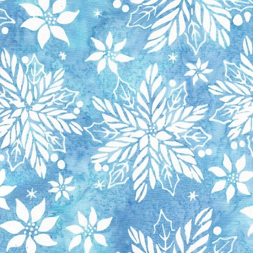 [122402510] 122402510 / Poinsettia Floral-Blue Sky
