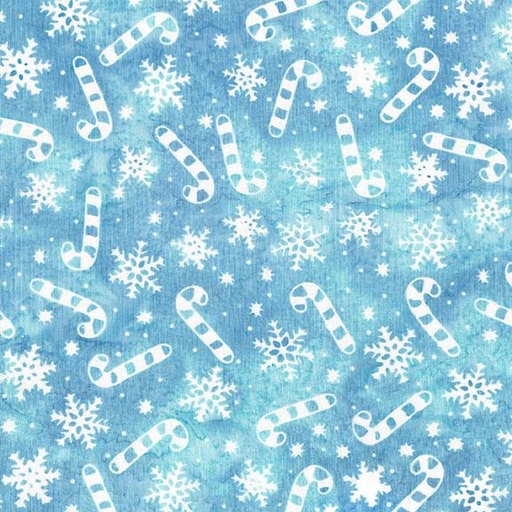[122405510] 122405510 / Candy Cane Snowflakes-Blue Sky