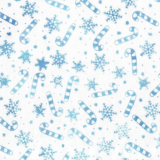 [122405700] 122405700 / Candy Cane Snowflakes-White