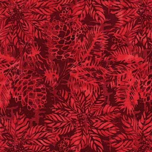[122501380] 122501380 / Poinsettias and Pinecones Red Redwood