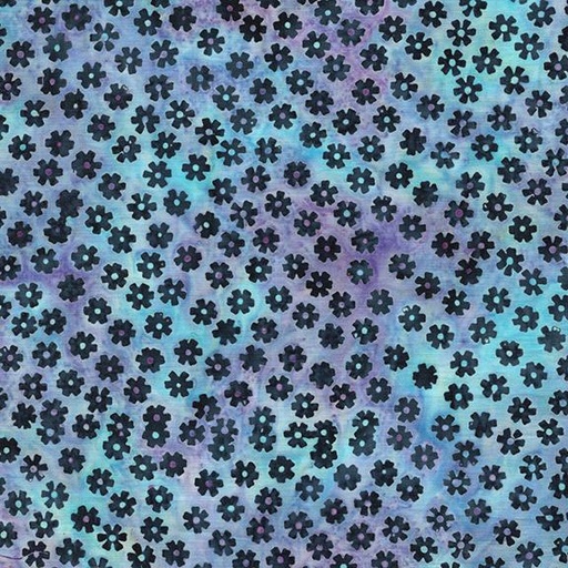 [122537829] 122537829 / Small Flowers Multi Blue Turquoise Purple