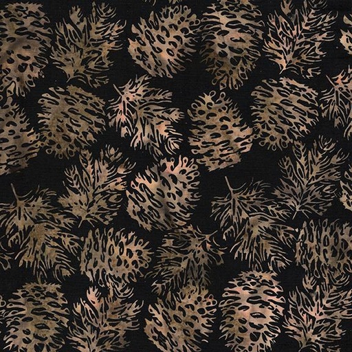[122540795] 122540795 / Pinecones and Fir Sprigs Black