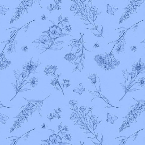 [W105-005-505] W105-005-505 / Wildflowers-Blue