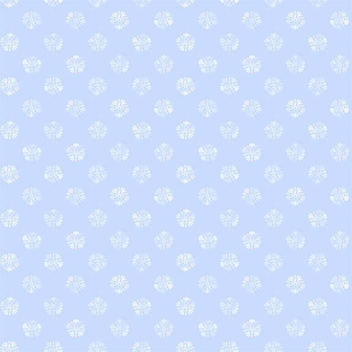 [W105-009-505] W105-009-505 / Floral Dots-Lt Blue/White