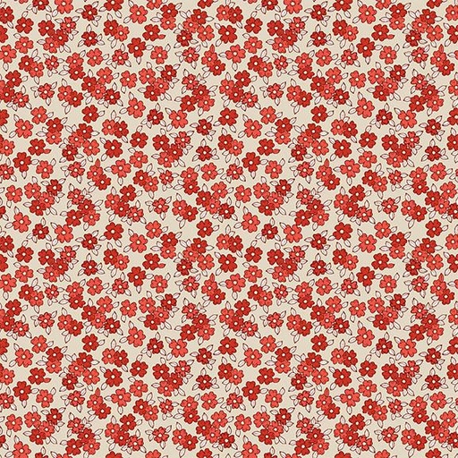 [W140-008-030] W140-008-030 / Small Floral-Red
