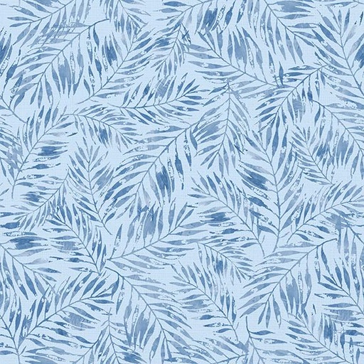 [W145-008-517] W145-008-517 / Palm Leaves-Blue