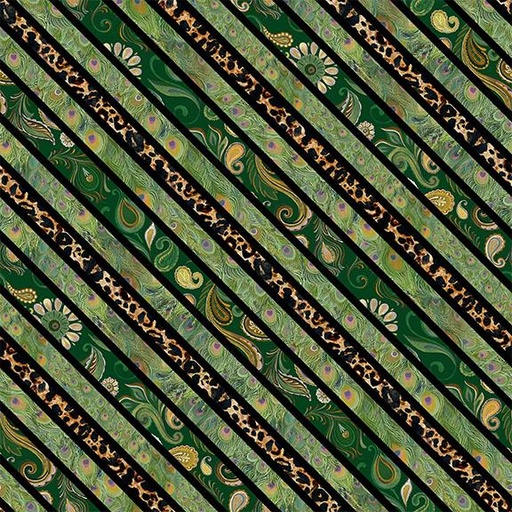[W100-009-670] W100-009-670 / Diagonal Stripe-Green