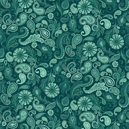 [W100-008-999] W100-008-999 / Paisley-Teal